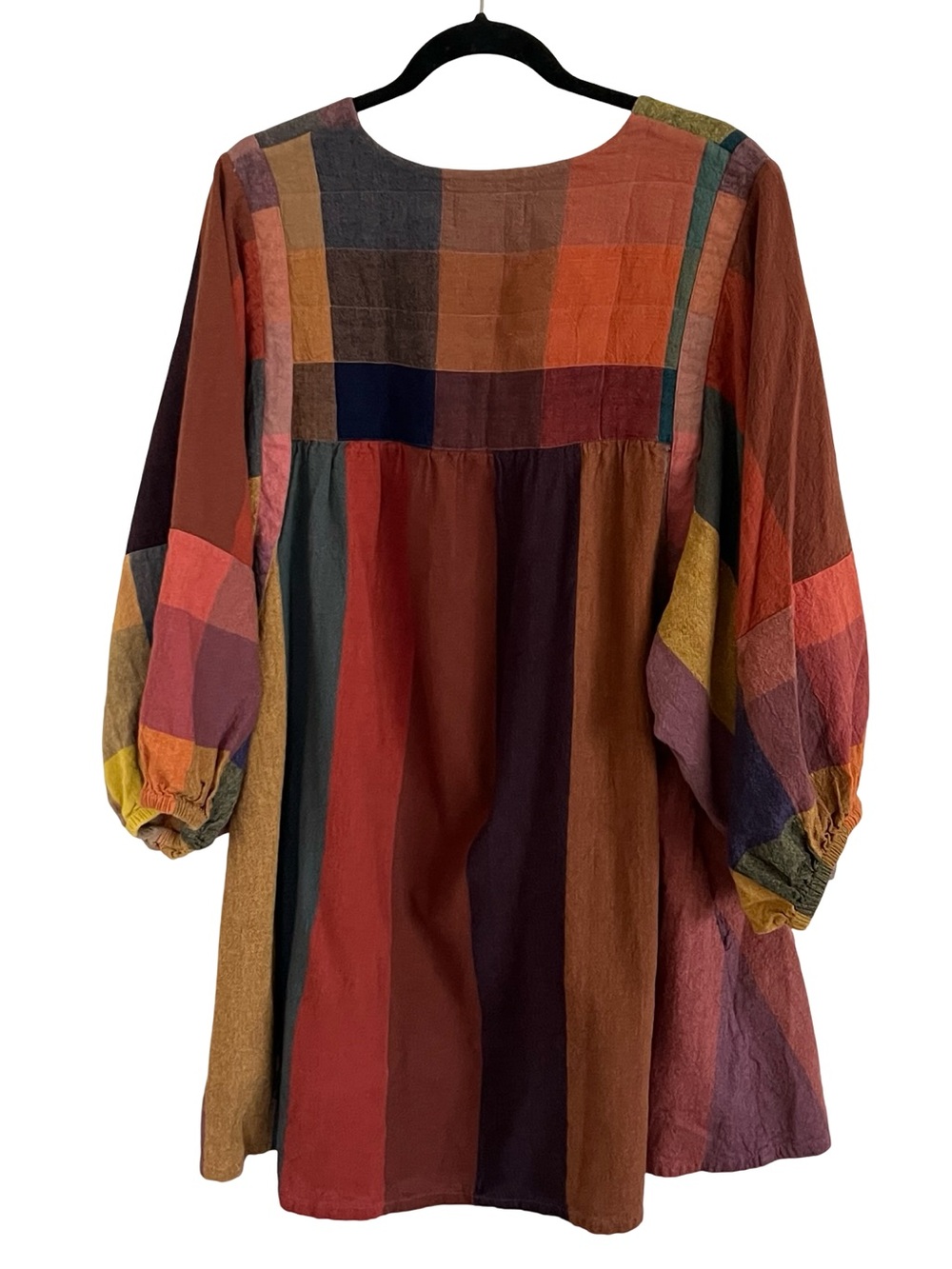 Rujuta Sheth Rory Dress in Confetti Chex X Stripes 2XL / 3XL - Picture 2 of 14